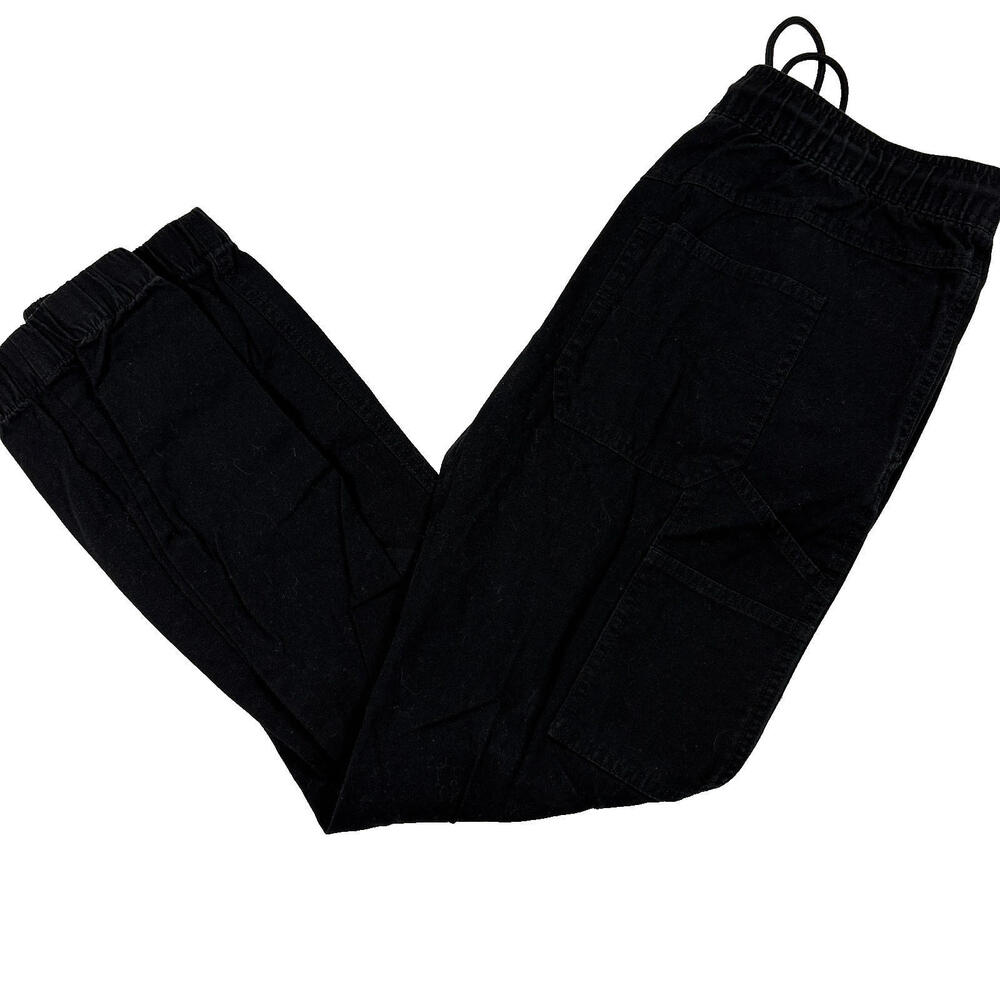 CSG Mens Jogger Pants Medium Black Cargo Drawstring Elastic Waist Streetwear